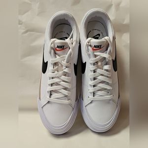 Nike Women Court Legacy Lift Tennis Shoes White/Black/Orange